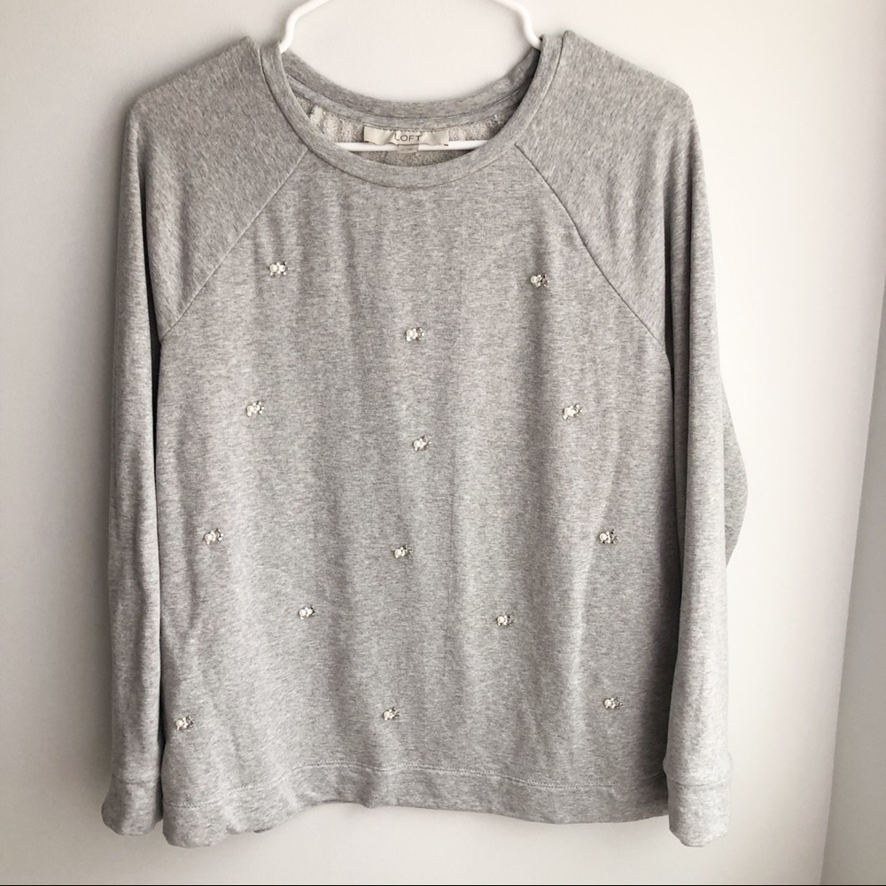Jeweled sweater sweatshirt